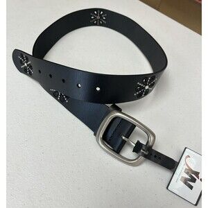 Junction West - Women’s Black - Studded - Star Shaped Belt, Super Cute, Size M/L